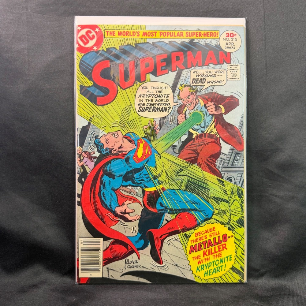 DC Comics Superman No. 310 April 1977 Metallo Kryptonite Heart Bronze Age Comic